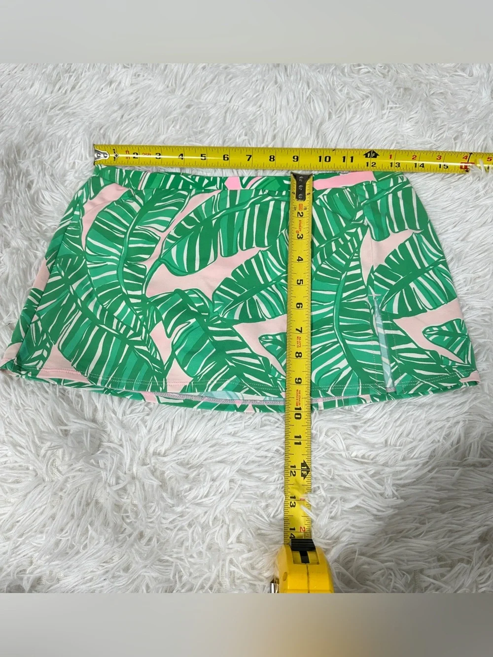 Lilly Pulitzer Sharlene Swim Skort Skirted Bikini Bottom Sz 14 Tropical Leaves